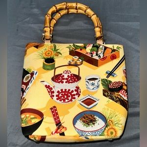 Sushi purse with bamboo Handles